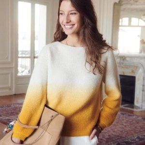 Sezane Gordon Sweater - Size S, NWT, Cream & Yellow